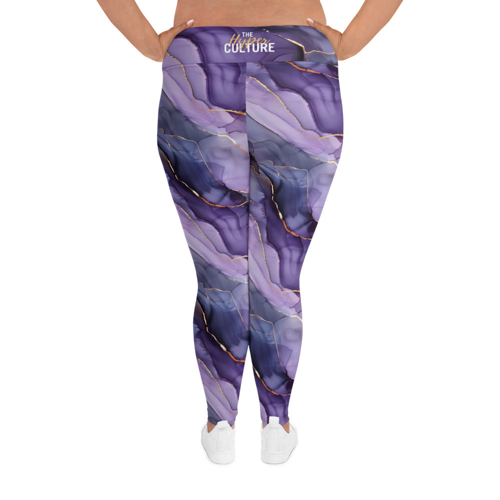 [Luxe Chic] Amethyst Gleam Plus Size Leggings