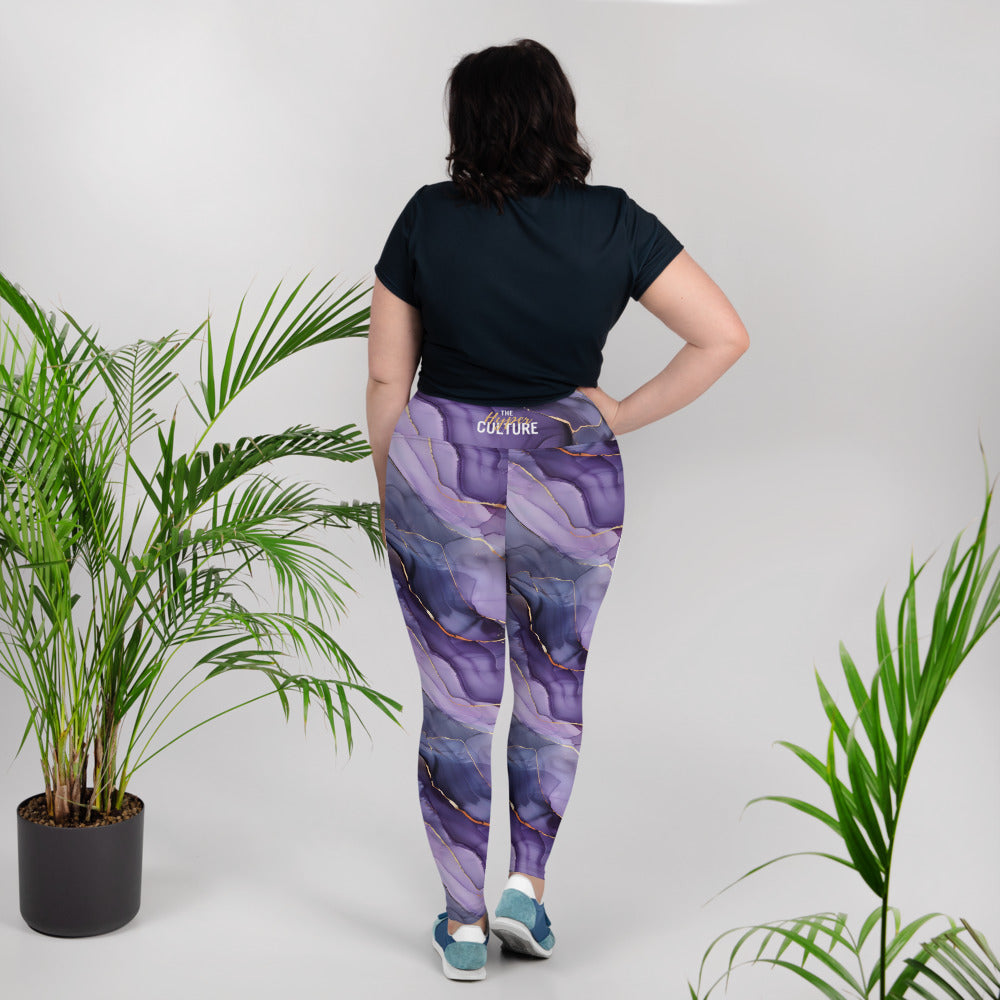 [Luxe Chic] Amethyst Gleam Plus Size Leggings