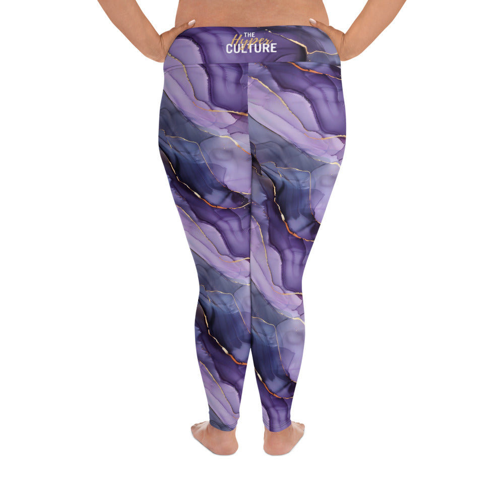 [Luxe Chic] Amethyst Gleam Plus Size Leggings