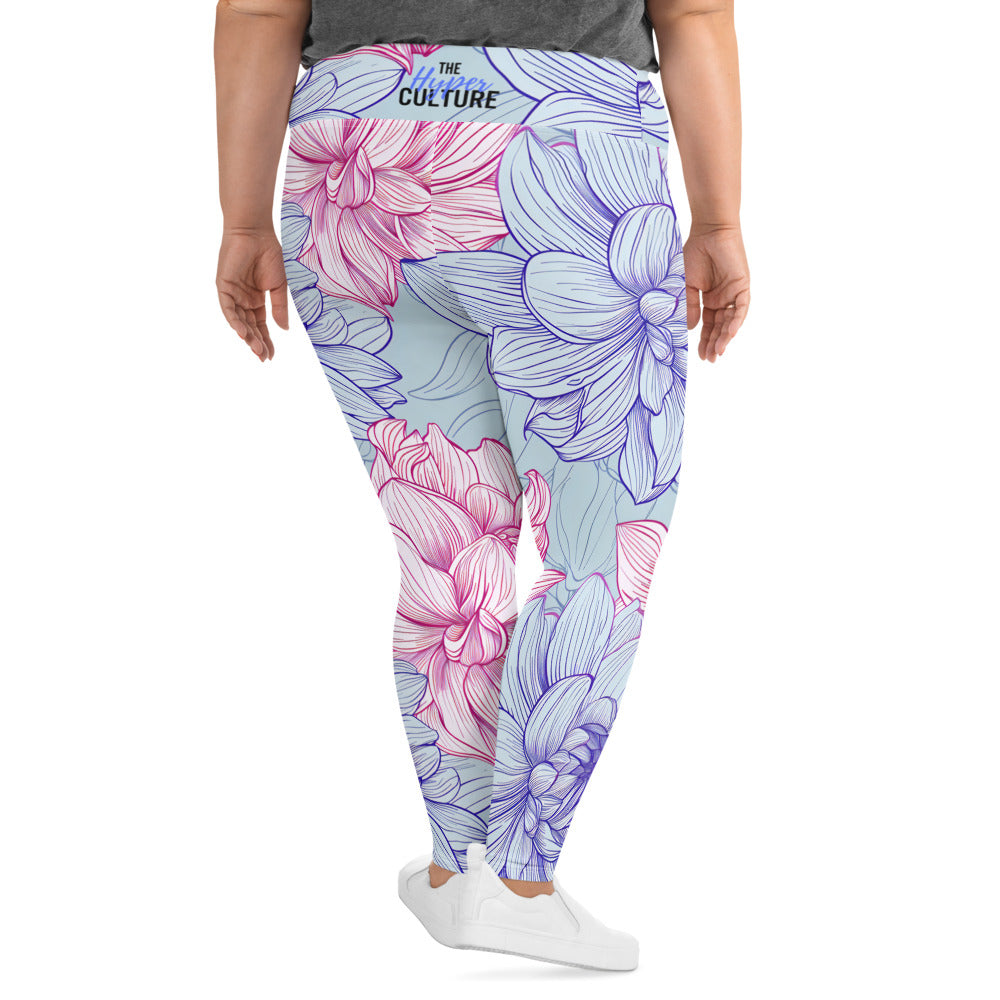 [Floral Bloom] Dahlia Gloom Plus Size Leggings