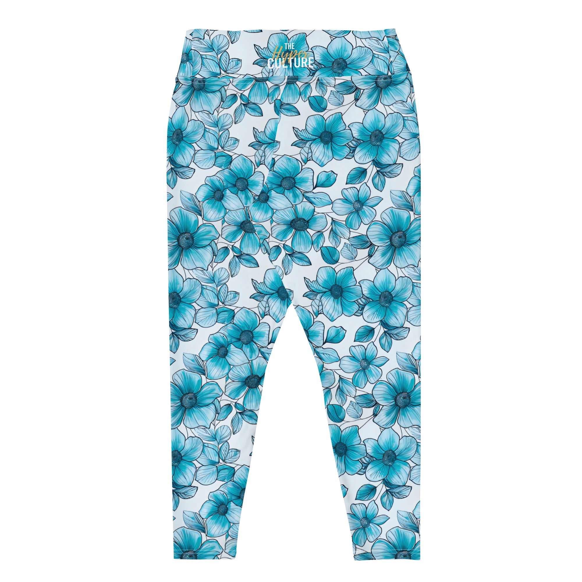 [Floral Bloom] Blue Mystique Plus Size Leggings