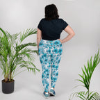 [Floral Bloom] Blue Mystique Plus Size Leggings