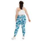 [Floral Bloom] Blue Mystique Plus Size Leggings