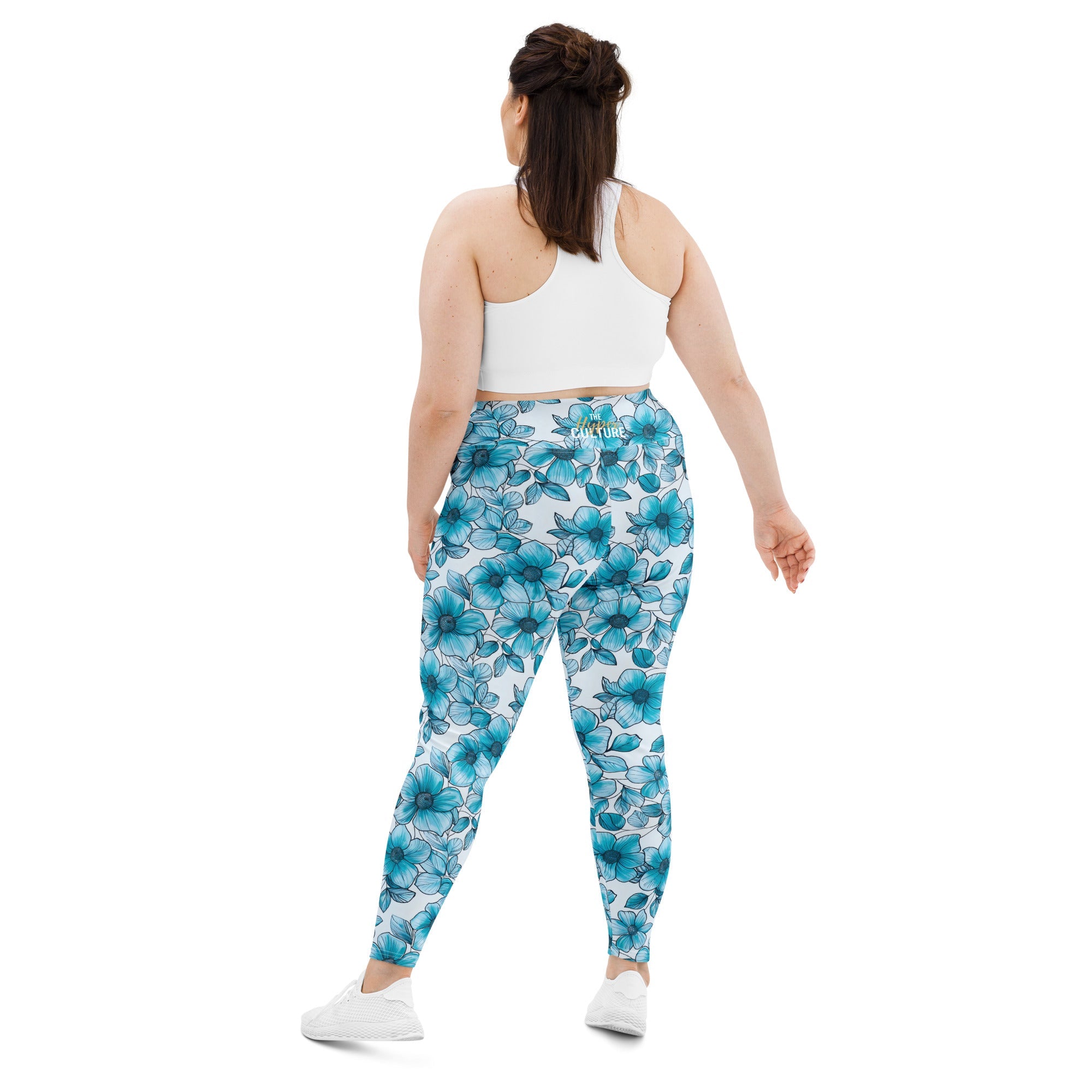 [Floral Bloom] Blue Mystique Plus Size Leggings