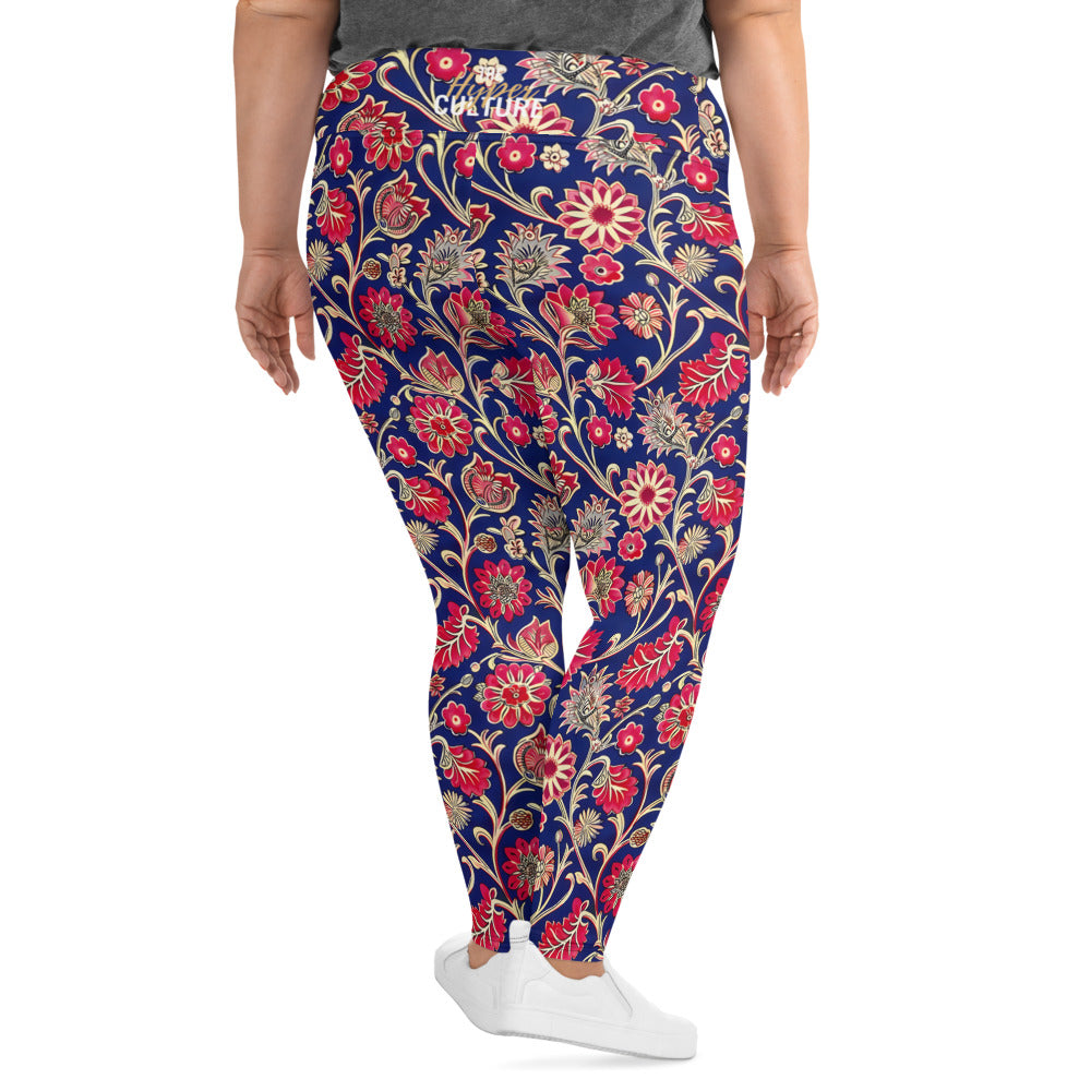 [Floral Bloom] Ruby Heritage Plus Size Leggings