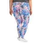 [Floral Bloom] Blushing Hydrangea Plus Size Leggings
