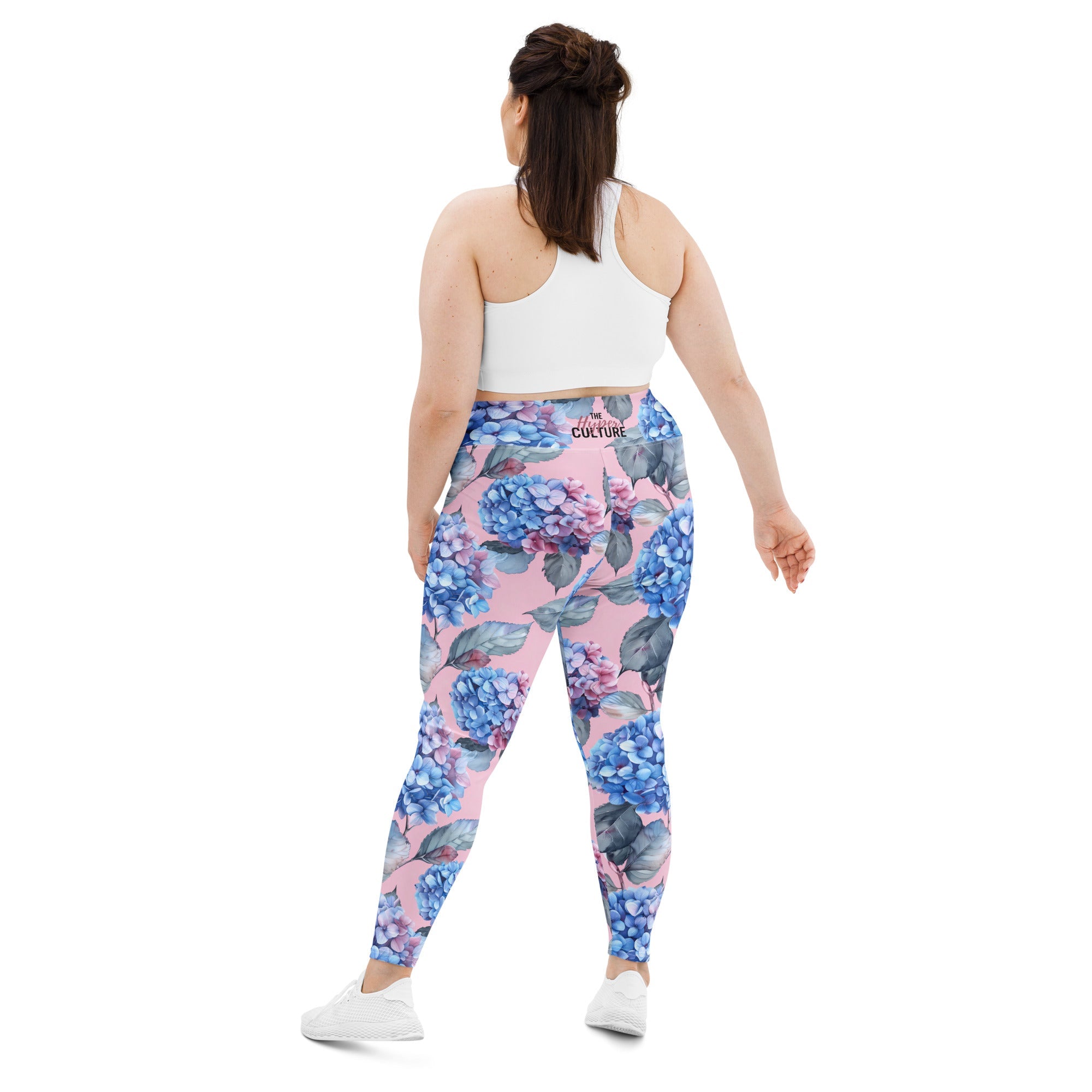[Floral Bloom] Blushing Hydrangea Plus Size Leggings