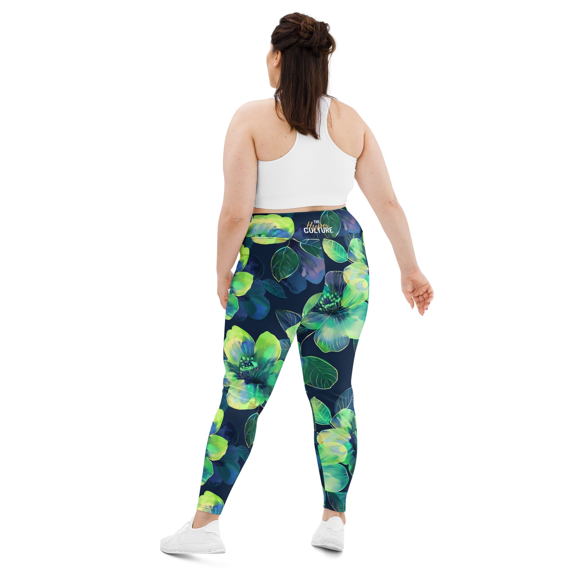 [Floral Bloom] Electric Flora Plus Size Leggings