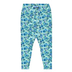 [Floral Bloom] Azure Meadow Plus Size Leggings
