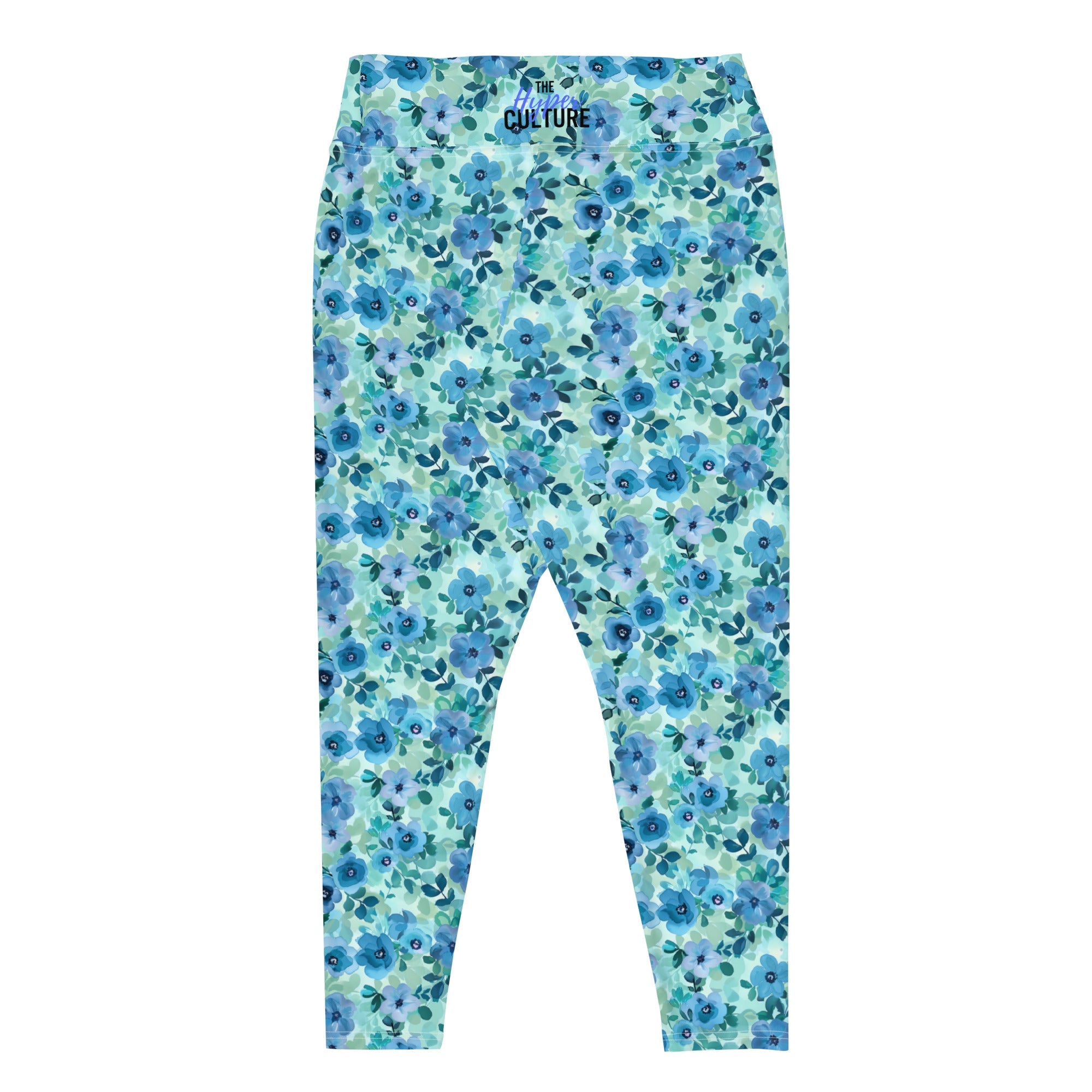 [Floral Bloom] Azure Meadow Plus Size Leggings
