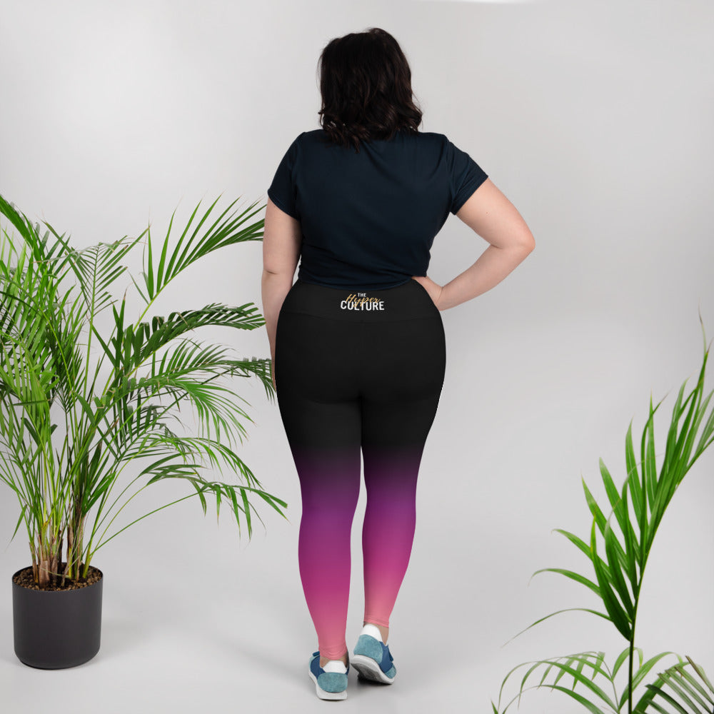 [THC Basics] Pink Eclipse Plus Size Leggings