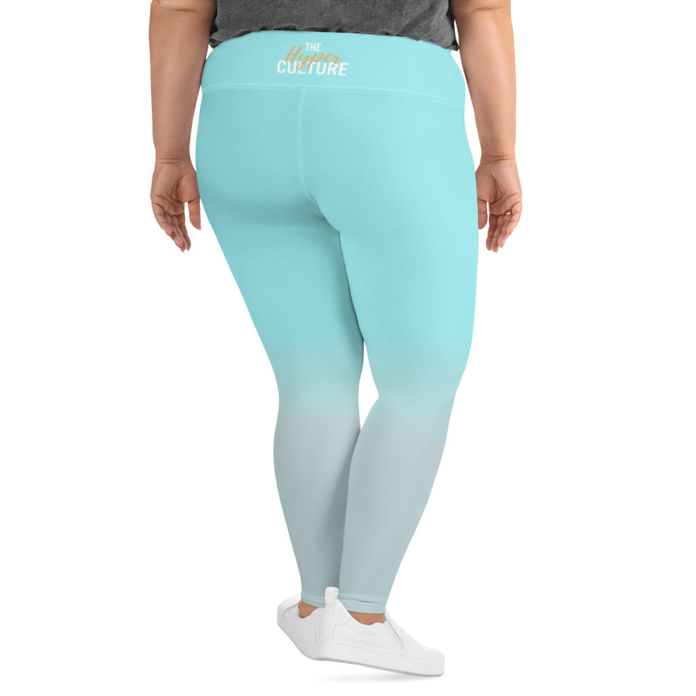 [THC Basics] Frosted Cyan Plus Size Leggings