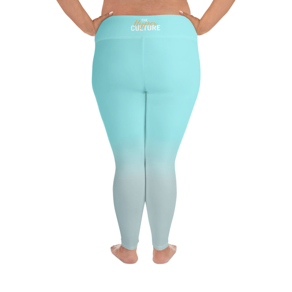 [THC Basics] Frosted Cyan Plus Size Leggings