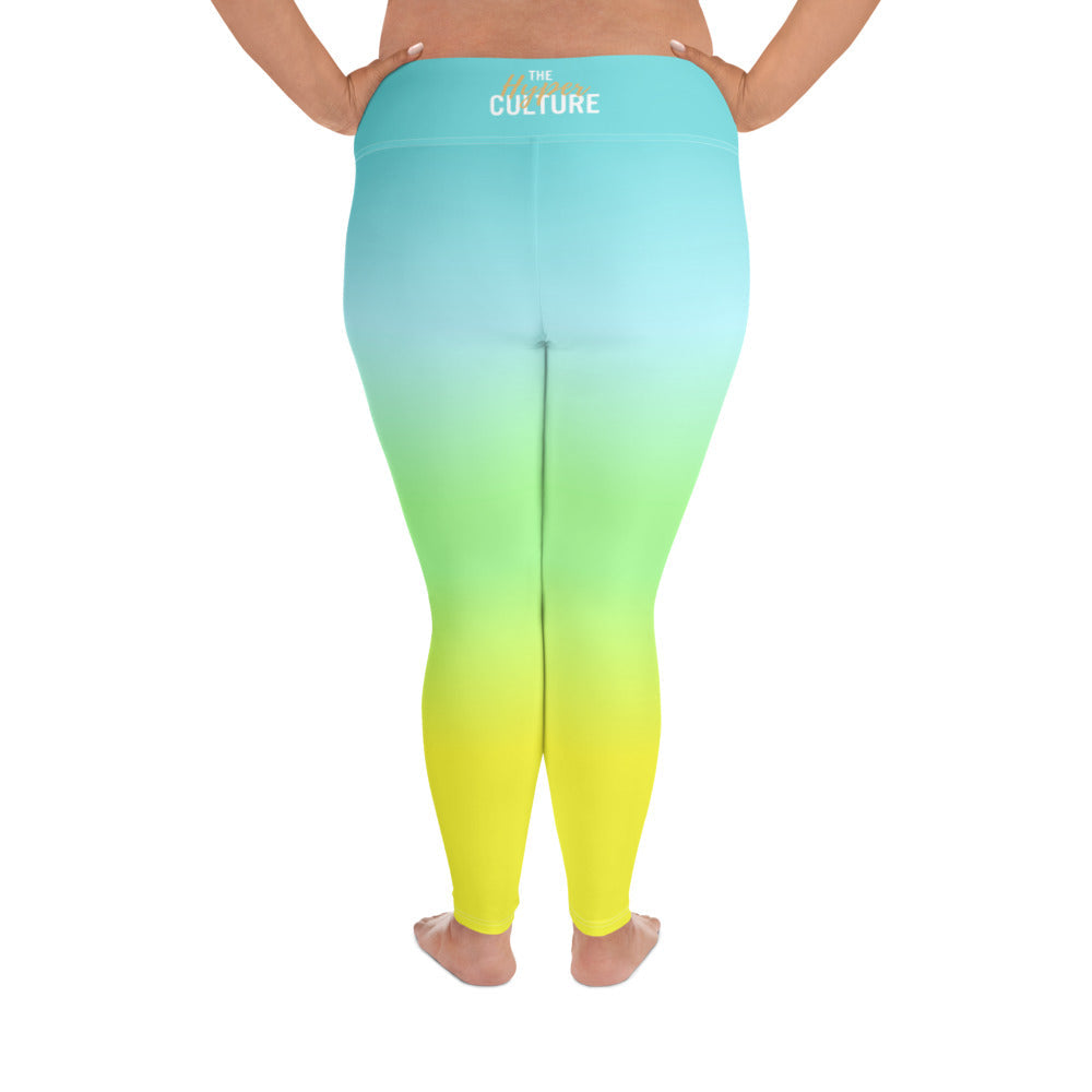 [THC Basics] Tropical Wave Plus Size Leggings