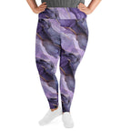[Luxe Chic] Amethyst Gleam Plus Size Leggings