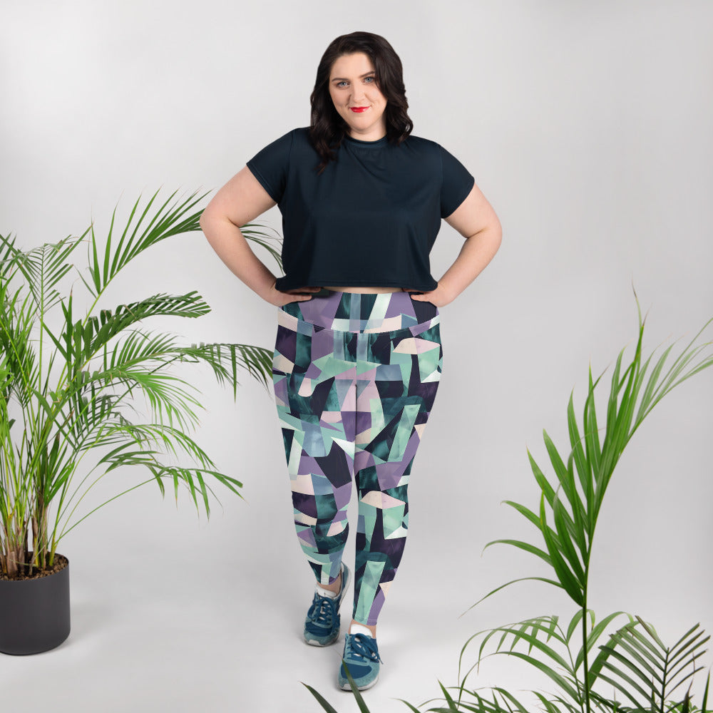 [GeoModa] Kleido Shards Plus Size Leggings