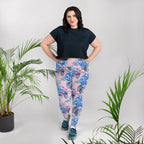 [Floral Bloom] Blushing Hydrangea Plus Size Leggings