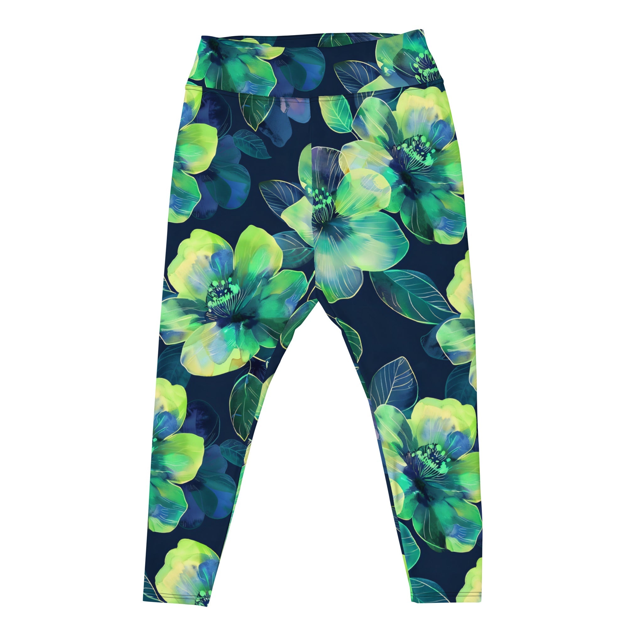 [Floral Bloom] Electric Flora Plus Size Leggings