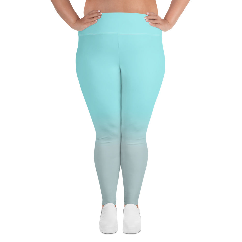 [THC Basics] Frosted Cyan Plus Size Leggings