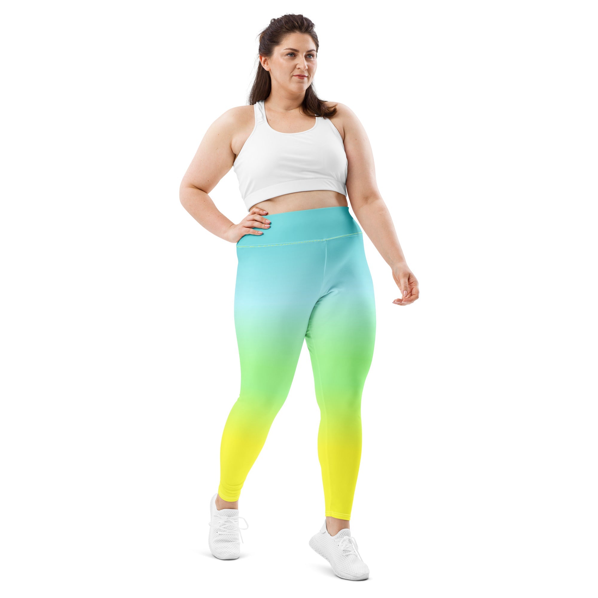 [THC Basics] Tropical Wave Plus Size Leggings