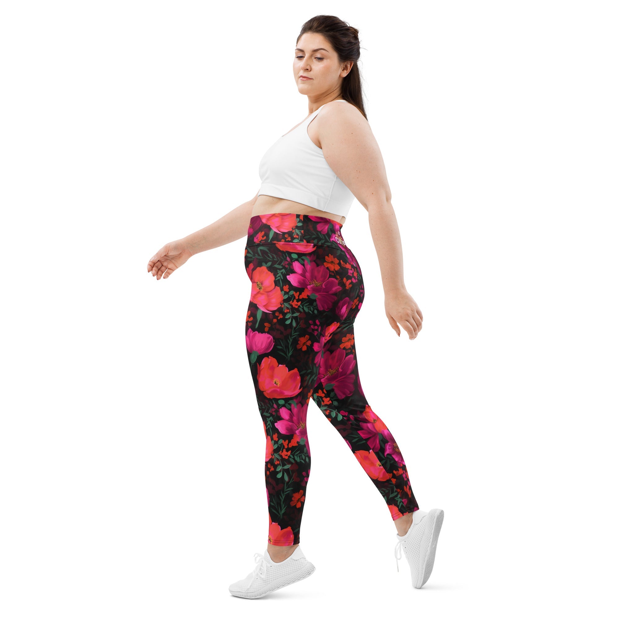 [Floral Bloom] Night Flora Yoga Plus Size Leggings