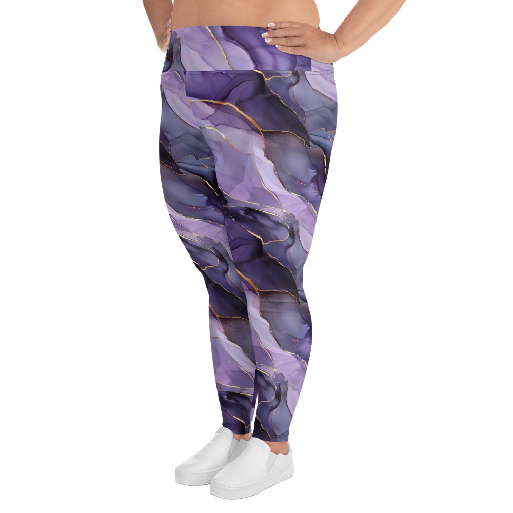 [Luxe Chic] Amethyst Gleam Plus Size Leggings
