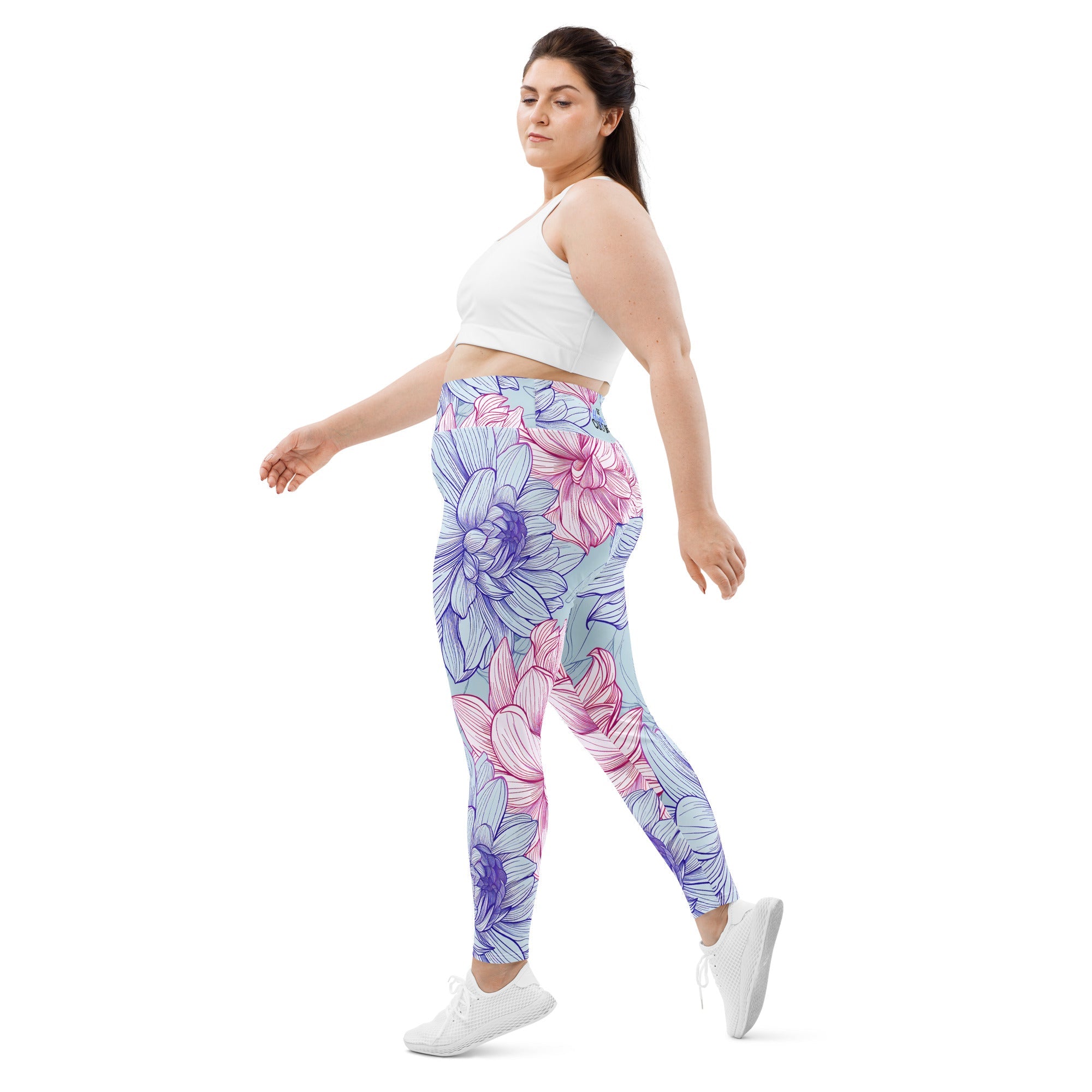 [Floral Bloom] Dahlia Gloom Plus Size Leggings