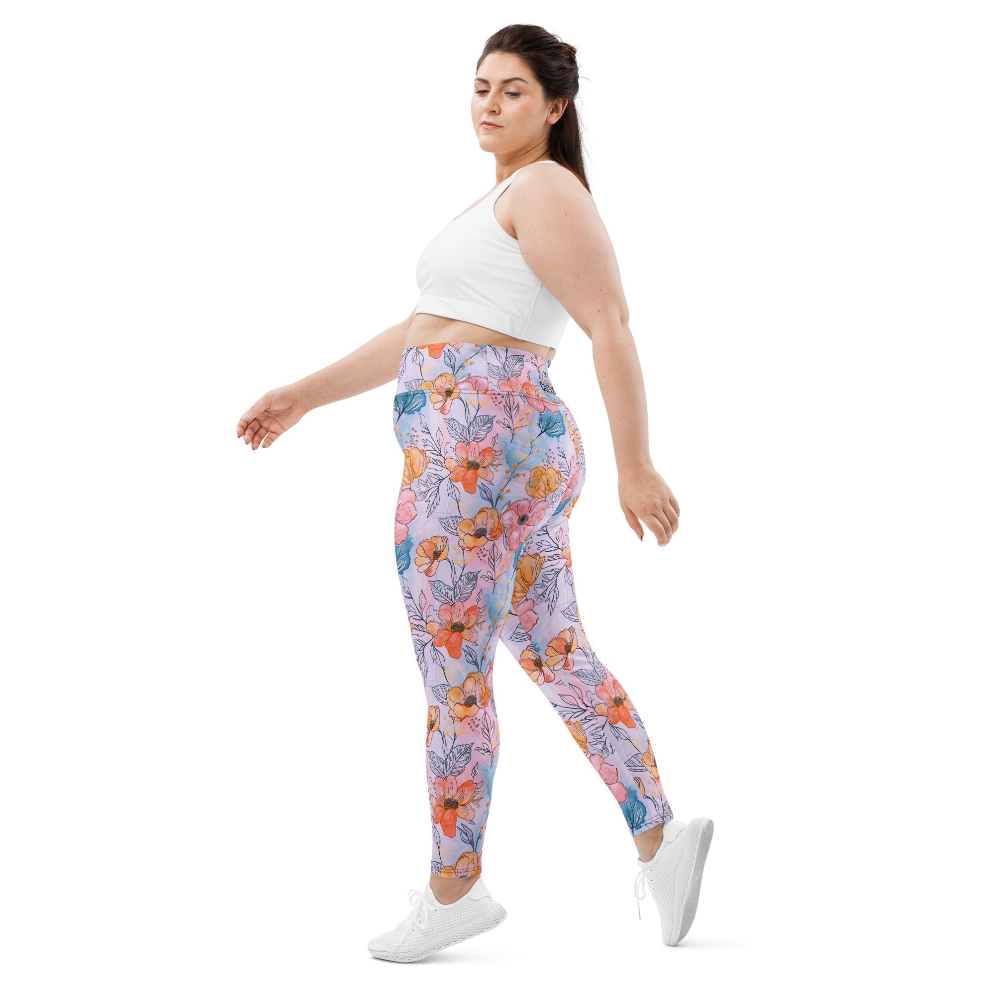 [Floral Bloom] Spring Serenade Plus Size Leggings