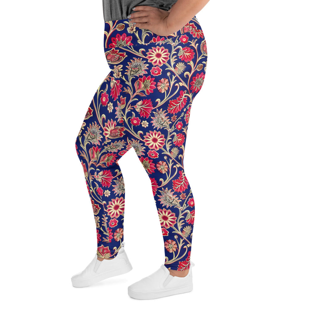 [Floral Bloom] Ruby Heritage Plus Size Leggings