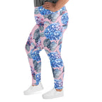 [Floral Bloom] Blushing Hydrangea Plus Size Leggings