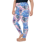 [Floral Bloom] Blushing Hydrangea Plus Size Leggings