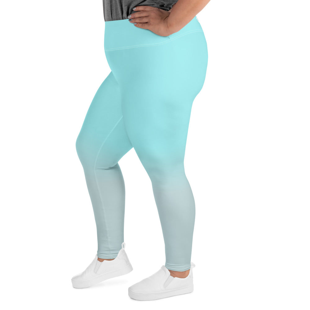 [THC Basics] Frosted Cyan Plus Size Leggings