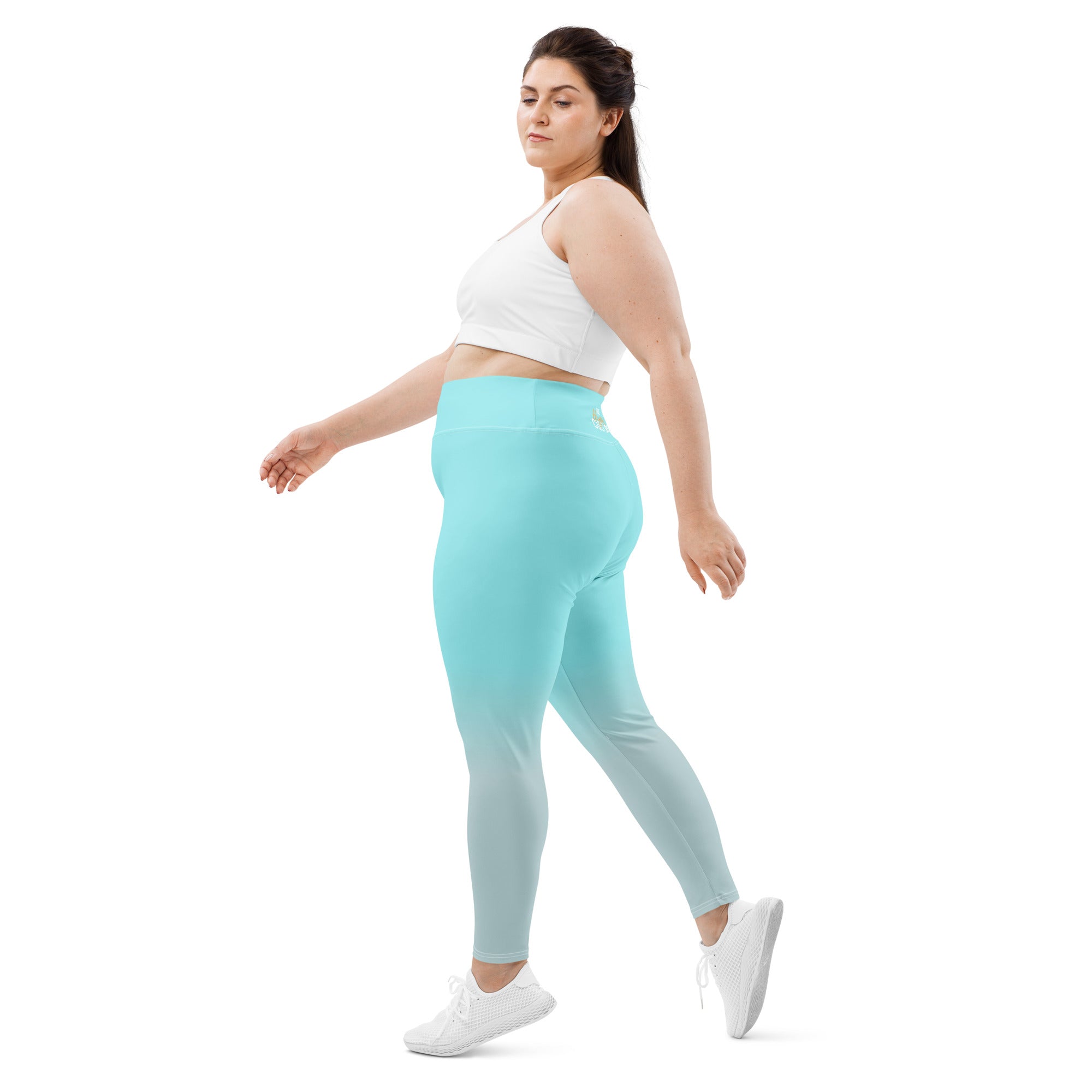 [THC Basics] Frosted Cyan Plus Size Leggings