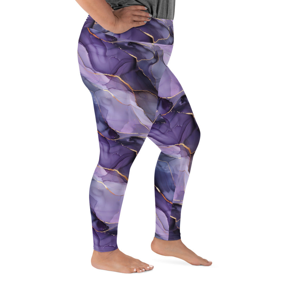 [Luxe Chic] Amethyst Gleam Plus Size Leggings