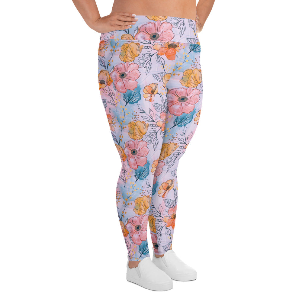 [Floral Bloom] Spring Serenade Plus Size Leggings