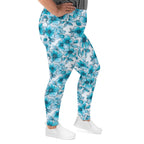 [Floral Bloom] Blue Mystique Plus Size Leggings