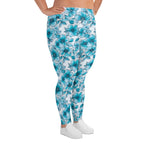 [Floral Bloom] Blue Mystique Plus Size Leggings