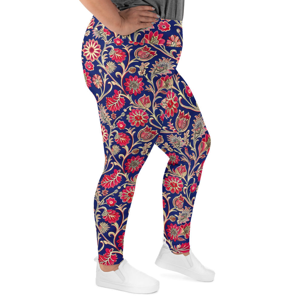 [Floral Bloom] Ruby Heritage Plus Size Leggings
