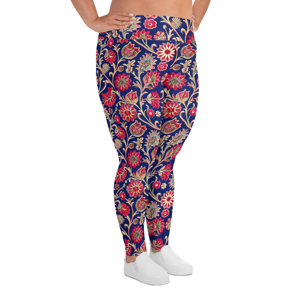[Floral Bloom] Ruby Heritage Plus Size Leggings