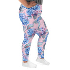 [Floral Bloom] Blushing Hydrangea Plus Size Leggings