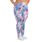 [Floral Bloom] Blushing Hydrangea Plus Size Leggings