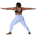 [Wild Side] Azure Roar Crossover Leggings with Pockets