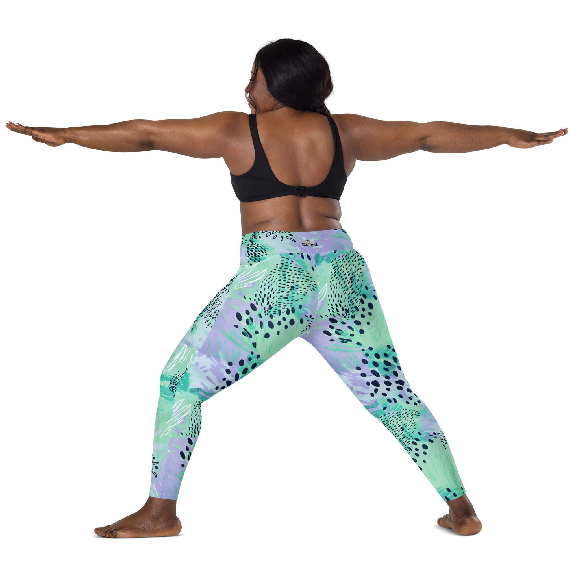 [Wild Side] Wild Whimsy Crossover Leggings with Pockets