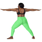 [Wild Side] Green Safari Crossover Leggings with Pockets