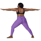 [Wild Side] Purple Roar Crossover Leggings with Pockets