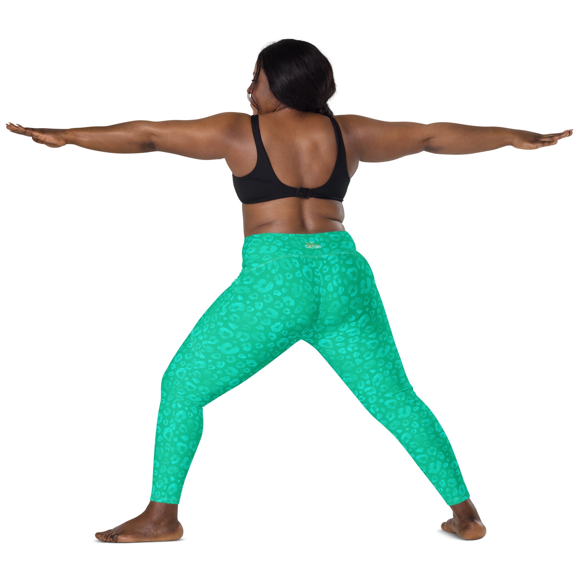 [Wild Side] Parakeet Roar Crossover Leggings with Pockets