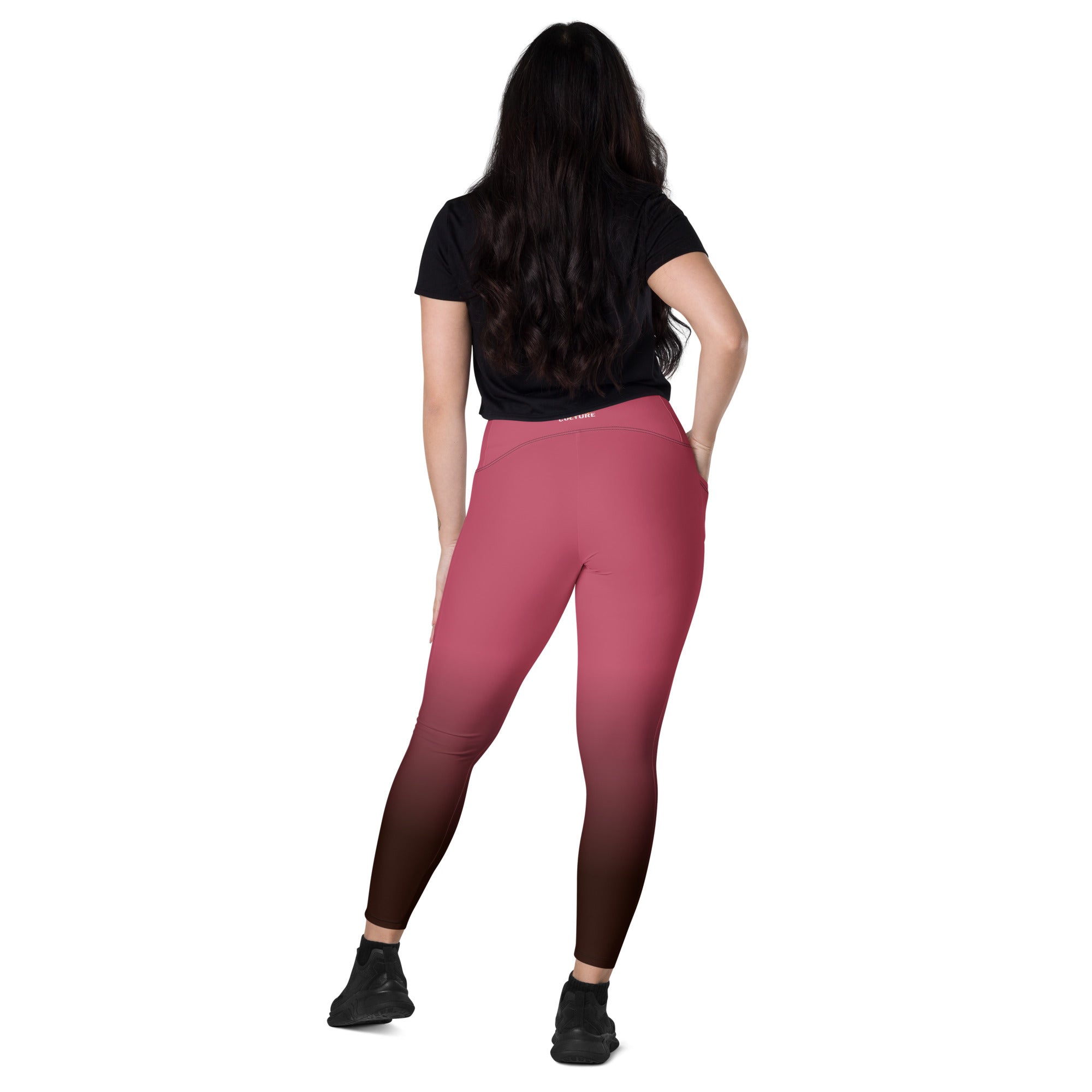 [THC Basics] Blush Latte Crossover Leggings with Pockets