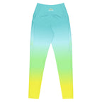 [THC Basics] Tropical Wave Crossover Leggings with Pockets