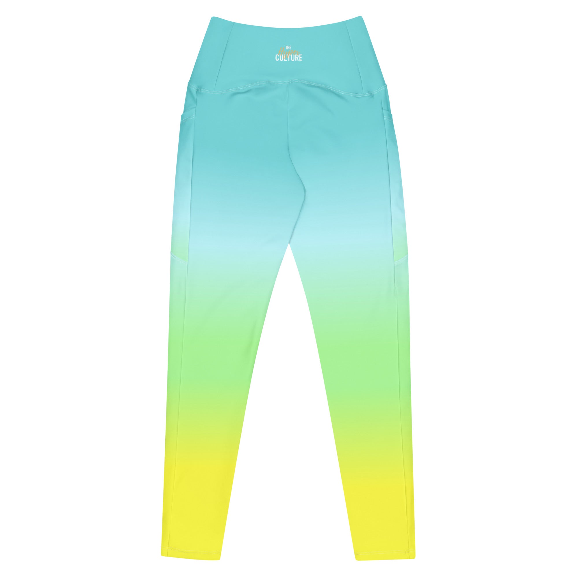 [THC Basics] Tropical Wave Crossover Leggings with Pockets