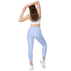 [Wild Side] Azure Roar Crossover Leggings with Pockets